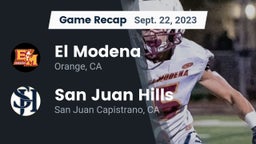 Recap: El Modena  vs. San Juan Hills  2023