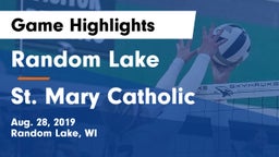Random Lake  vs St. Mary Catholic  Game Highlights - Aug. 28, 2019