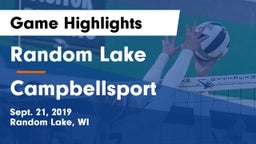 Random Lake  vs Campbellsport Game Highlights - Sept. 21, 2019