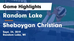 Random Lake  vs Sheboygan Christian Game Highlights - Sept. 24, 2019