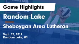 Random Lake  vs Sheboygan Area Lutheran Game Highlights - Sept. 26, 2019