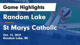 Random Lake  vs St Marys Catholic Game Highlights - Oct. 12, 2019