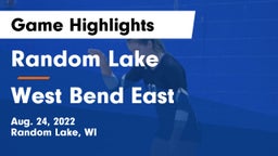 Random Lake  vs West Bend East  Game Highlights - Aug. 24, 2022