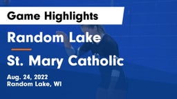 Random Lake  vs St. Mary Catholic  Game Highlights - Aug. 24, 2022