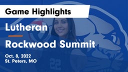 Lutheran  vs Rockwood Summit  Game Highlights - Oct. 8, 2022
