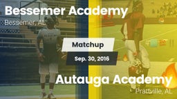 Matchup: Bessemer Academy vs. Autauga Academy  2016