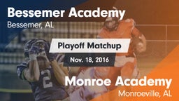 Matchup: Bessemer Academy vs. Monroe Academy  2016
