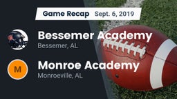 Recap: Bessemer Academy  vs. Monroe Academy  2019