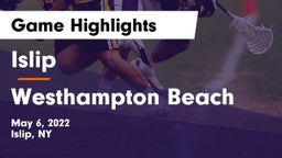 Islip  vs Westhampton Beach  Game Highlights - May 6, 2022