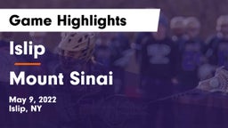 Islip  vs Mount Sinai  Game Highlights - May 9, 2022