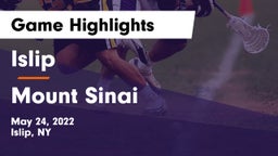 Islip  vs Mount Sinai  Game Highlights - May 24, 2022