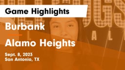 Burbank  vs Alamo Heights  Game Highlights - Sept. 8, 2023