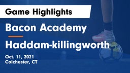 Bacon Academy  vs Haddam-killingworth Game Highlights - Oct. 11, 2021
