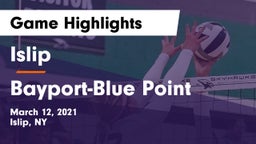 Islip  vs Bayport-Blue Point  Game Highlights - March 12, 2021