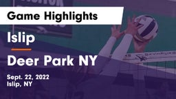 Islip  vs Deer Park  NY Game Highlights - Sept. 22, 2022