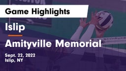Islip  vs Amityville Memorial  Game Highlights - Sept. 22, 2022