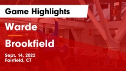 Warde  vs Brookfield  Game Highlights - Sept. 14, 2022