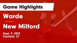 Warde  vs New Milford  Game Highlights - Sept. 9, 2023