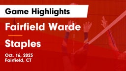 Fairfield Warde  vs Staples  Game Highlights - Oct. 16, 2023