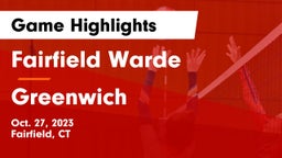 Fairfield Warde  vs Greenwich  Game Highlights - Oct. 27, 2023