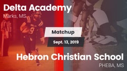 Matchup: Delta Academy vs. Hebron Christian School 2019