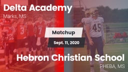 Matchup: Delta Academy vs. Hebron Christian School 2020