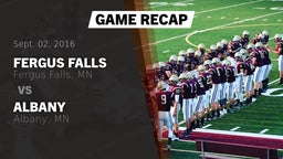 Recap: Fergus Falls  vs. Albany  2016