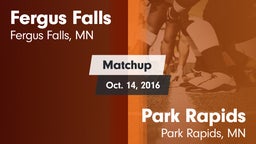 Matchup: Fergus Falls High vs. Park Rapids  2016