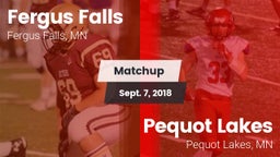 Matchup: Fergus Falls High vs. Pequot Lakes  2018
