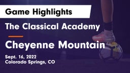 The Classical Academy  vs Cheyenne Mountain  Game Highlights - Sept. 16, 2022