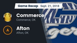 Recap: Commerce  vs. Afton  2018