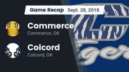 Recap: Commerce  vs. Colcord  2018