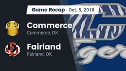 Recap: Commerce  vs. Fairland  2018