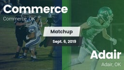 Matchup: Commerce  vs. Adair  2019