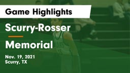Scurry-Rosser  vs Memorial Game Highlights - Nov. 19, 2021