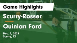 Scurry-Rosser  vs Quinlan Ford  Game Highlights - Dec. 2, 2021