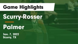 Scurry-Rosser  vs Palmer Game Highlights - Jan. 7, 2022