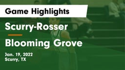 Scurry-Rosser  vs Blooming Grove Game Highlights - Jan. 19, 2022