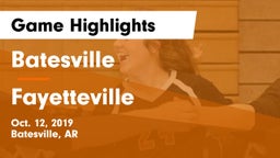 Batesville  vs Fayetteville  Game Highlights - Oct. 12, 2019