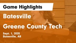 Batesville  vs Greene County Tech  Game Highlights - Sept. 1, 2020