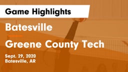 Batesville  vs Greene County Tech  Game Highlights - Sept. 29, 2020