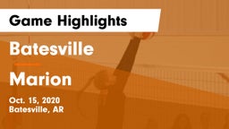 Batesville  vs Marion  Game Highlights - Oct. 15, 2020