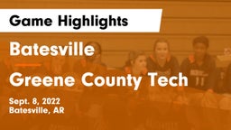 Batesville  vs Greene County Tech  Game Highlights - Sept. 8, 2022