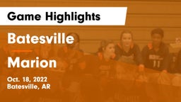 Batesville  vs Marion  Game Highlights - Oct. 18, 2022