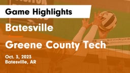 Batesville  vs Greene County Tech  Game Highlights - Oct. 3, 2023