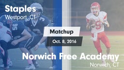 Matchup: Staples  vs. Norwich Free Academy  2016