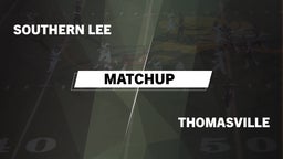 Matchup: Southern Lee High vs. Thomasville HS 2016