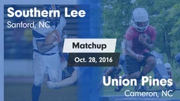 Matchup: Southern Lee High vs. Union Pines  2016