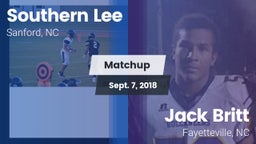 Matchup: Southern Lee High vs. Jack Britt  2018