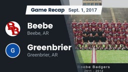 Recap: Beebe  vs. Greenbrier  2017